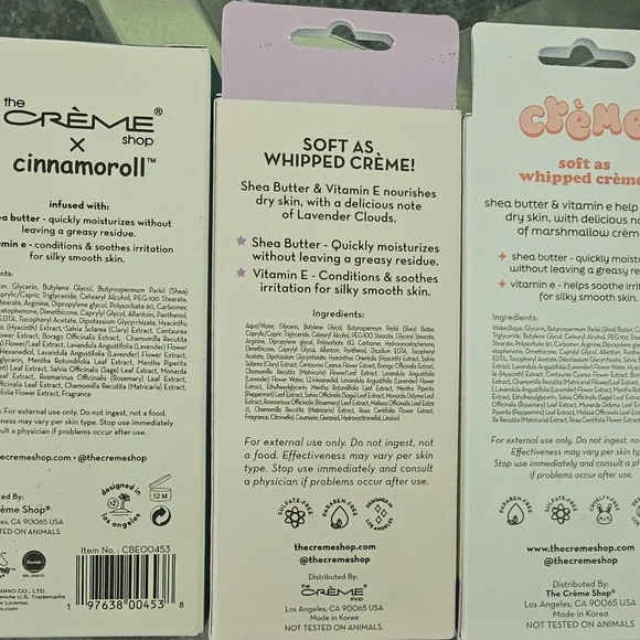 The Crème Shop Lavender Clouds Moisturizing Hand Crème (Pack of 3) - Picture 3 of 3